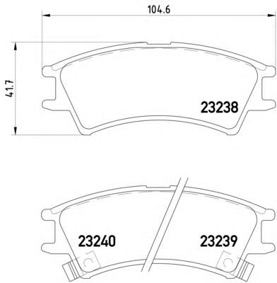 Sapatas do freio dianteiras de disco Hyundai/Kia SP1096 preço, a partir de 16,25 USD
