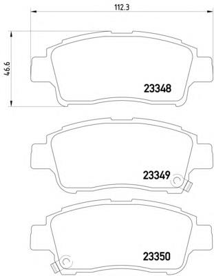 0446559010 Toyota Sapatas do freio dianteiras de disco