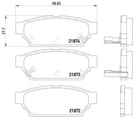 6229 Mapco Sapatas do freio traseiras de disco