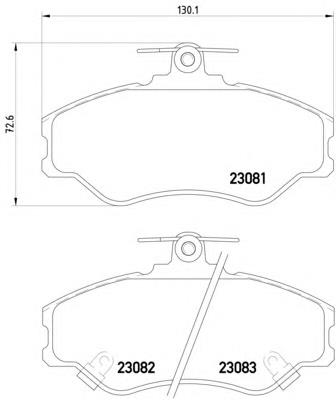 SP1072 Hyundai/Kia Sapatas do freio dianteiras de disco