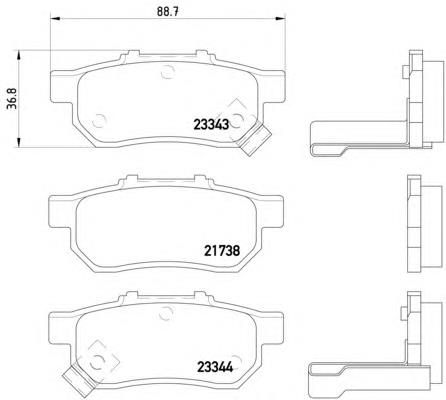 43022ST7000 Honda Sapatas do freio traseiras de disco