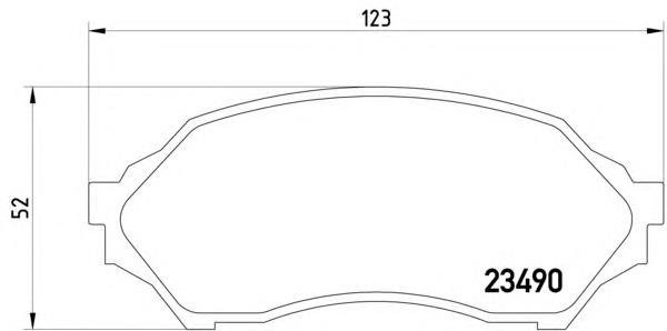Sapatas do freio dianteiras de disco Mazda B2YD3328Z