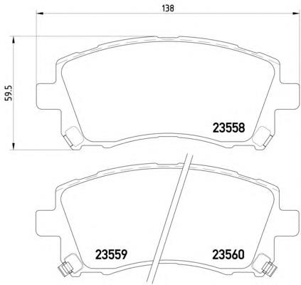 26296AC050 Subaru Sapatas do freio dianteiras de disco