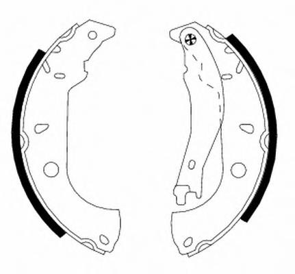 Sapatas do freio traseiras de tambor Fiat/Alfa/Lancia 60810038