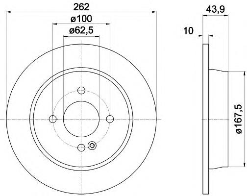 Disco do freio traseiro DPK18C Japan Parts