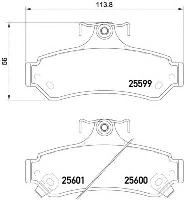 0446606080 Toyota Sapatas do freio traseiras de disco