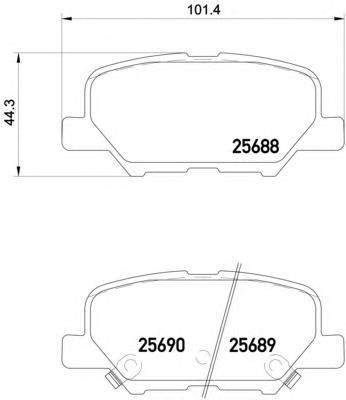 Sapatas do freio traseiras de disco Mitsubishi 4605A802 preço, a partir de 24,19 USD