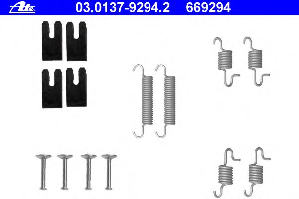 Kit de montagem das sapatas traseiras de tambor 182825 Febi