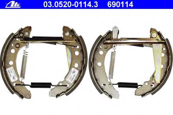 Compre 554627 VALEO Sapatas do freio traseiras de tambor, montadas com cilindros, kit
