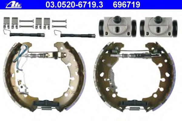 Compre 0204114668 Bosch Sapatas do freio traseiras de tambor, montadas com cilindros, kit