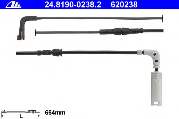 34356759918 BMW Sensor traseiro de desgaste das sapatas do freio