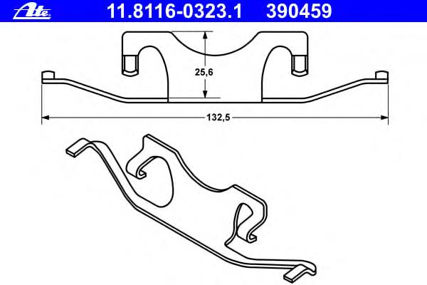 Compre A0014212291 Mercedes Kit de molas de fixação de sapatas de disco traseiras