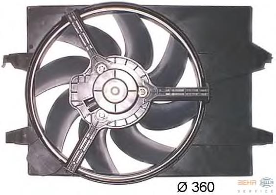 2S6H8C607DE Ford Difusor do radiador de esfriamento, montado com motor e roda de aletas