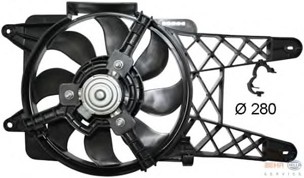 85138 Nissens Difusor do radiador de esfriamento, montado com motor e roda de aletas