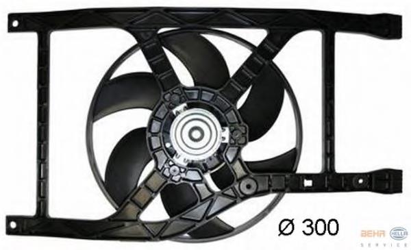 Ventilador elétrico de esfriamento montado (motor + roda de aletas) para Fiat 500 312