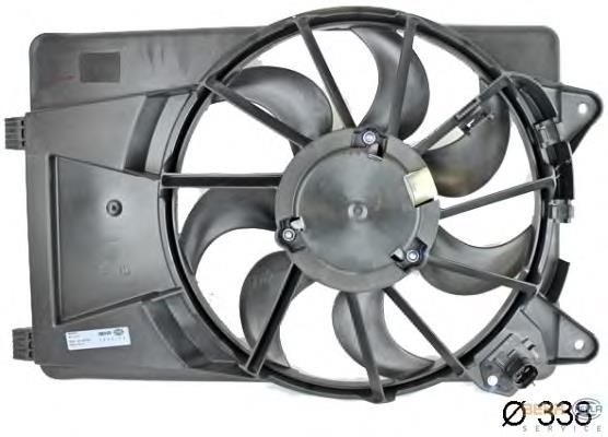 47594 NRF Difusor do radiador de esfriamento, montado com motor e roda de aletas