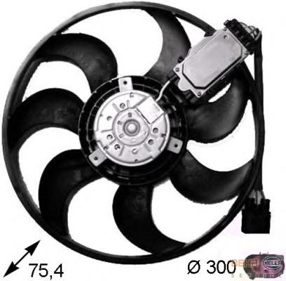 958023U1 Polcar Ventilador elétrico de esfriamento montado (motor + roda de aletas) esquerdo