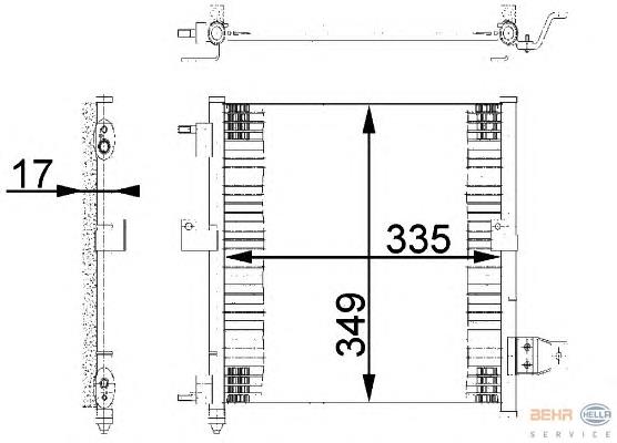 9760602200 Hyundai/Kia Radiador de aparelho de ar condicionado