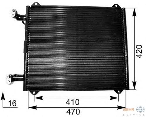 8Z0260403F VAG Radiador de aparelho de ar condicionado