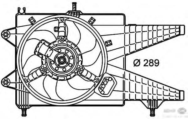 Difusor do radiador de esfriamento, montado com motor e roda de aletas ERA 352001 preço, a partir de 85,13 USD