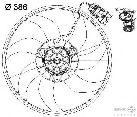Compre 24445182 General Motors Difusor do radiador de esfriamento, montado com motor e roda de aletas