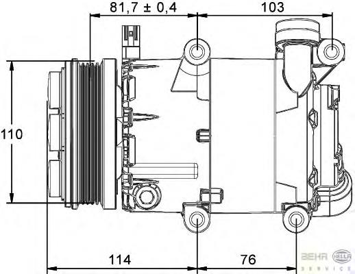 813734 VALEO Compressor de aparelho de ar condicionado
