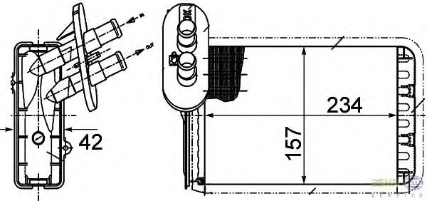 812324 VALEO Radiador de forno (de aquecedor)