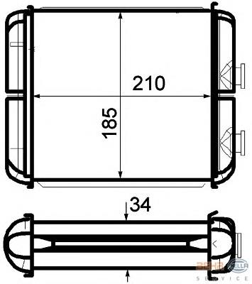 Radiador de forno (de aquecedor) Opel Zafira F75