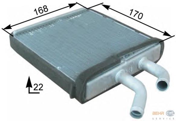 0K30C61A10 Hyundai/Kia Radiador de forno (de aquecedor)