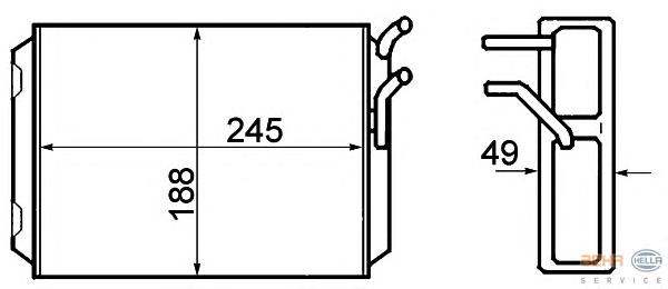 Compre 1307236 Volvo Radiador de forno (de aquecedor)