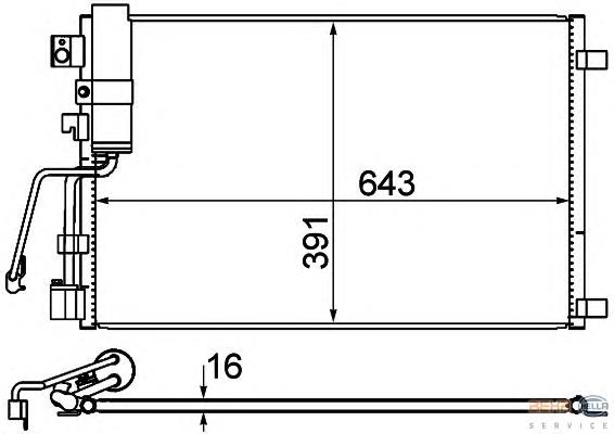 92100JD500 Nissan/Infiniti Radiador de aparelho de ar condicionado
