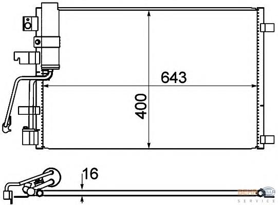 92100JD700 Nissan/Infiniti Radiador de aparelho de ar condicionado