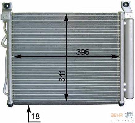 9760607550 Hyundai/Kia Radiador de aparelho de ar condicionado