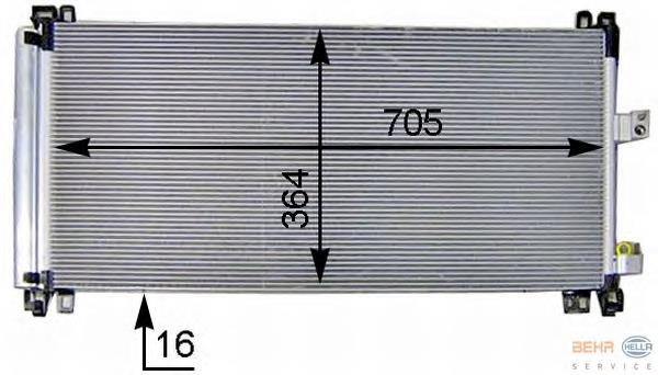 Radiador de aparelho de ar condicionado HELLA 8FC351309571 preço, a partir de 154,15 USD