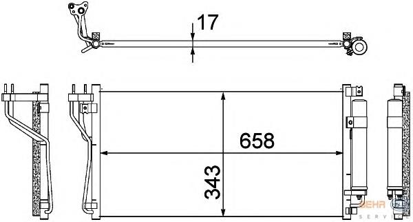 976063K180 Hyundai/Kia Radiador de aparelho de ar condicionado