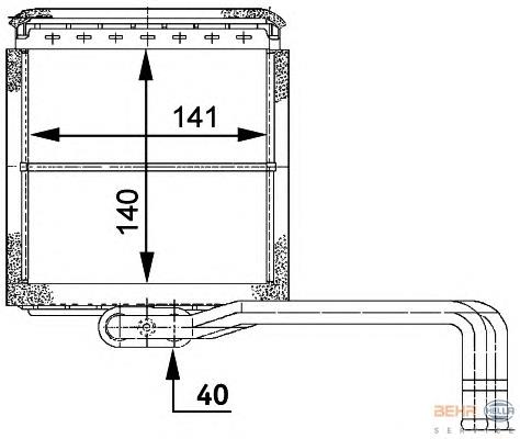 Radiador de forno (de aquecedor) 54345 NRF