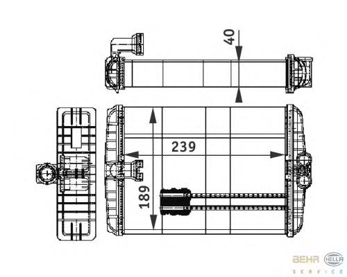A220830026164 Mercedes Radiador de forno (de aquecedor)