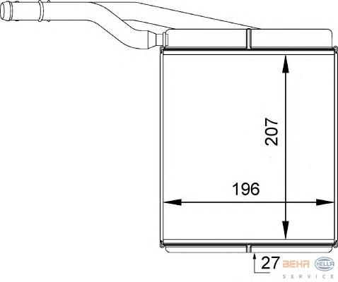 Radiador de forno (de aquecedor) HC30 Ford