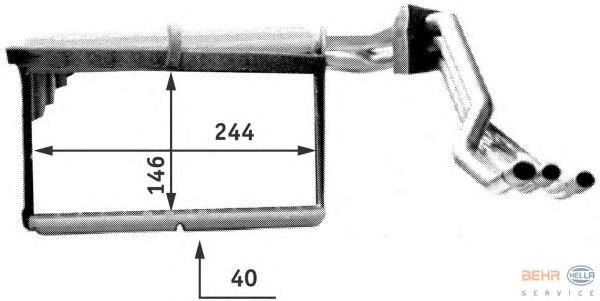 64118351171 BMW Radiador de forno (de aquecedor)