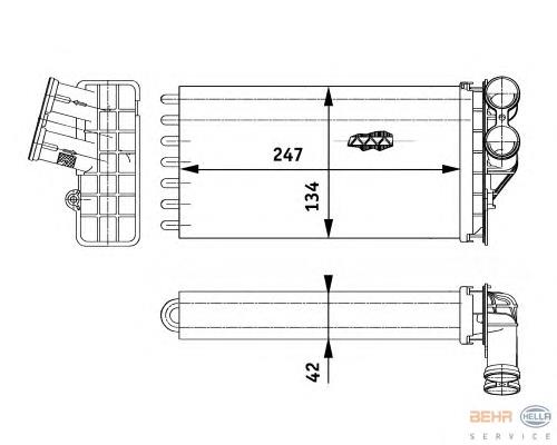 G1391 Peugeot/Citroen Radiador de forno (de aquecedor)
