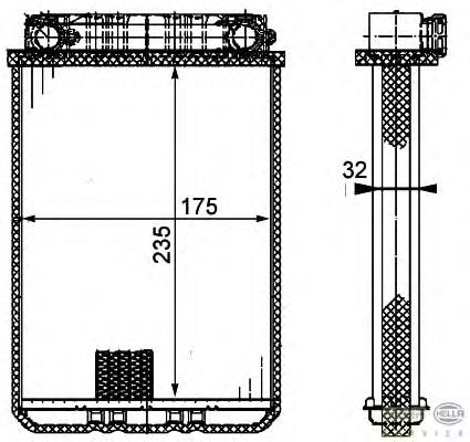 2038300161 Mercedes Radiador de forno (de aquecedor)