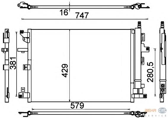 876213B Volvo Radiador de aparelho de ar condicionado