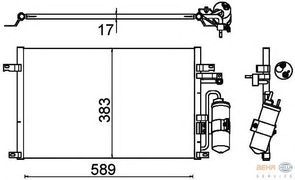 96471946 General Motors Radiador de aparelho de ar condicionado