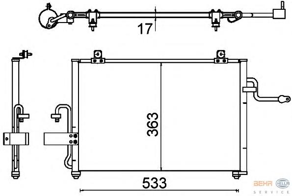 96452049 General Motors Radiador de aparelho de ar condicionado