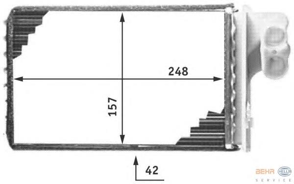 Radiador de forno (de aquecedor) Peugeot/Citroen 644877