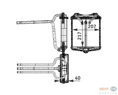 Compre A0028355301 Mercedes Radiador de forno (de aquecedor)