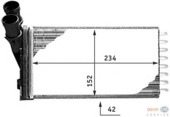 Radiador de forno (de aquecedor) ERA 669529