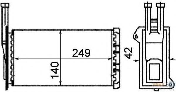 Compre 7232897 Ford Radiador de forno (de aquecedor)