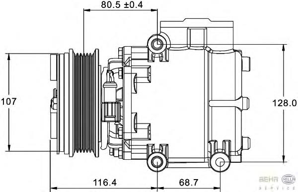 1481791 Ford Compressor de aparelho de ar condicionado