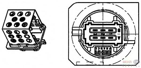 6450NX Peugeot/Citroen Resistor (resistência) de ventilador de forno (de aquecedor de salão)